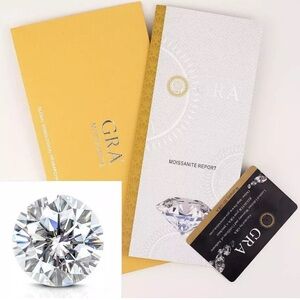 3.00 Ct Round Cut VVS1/D Loose Certified Moissanite 9mm Will Pass Diamond Test